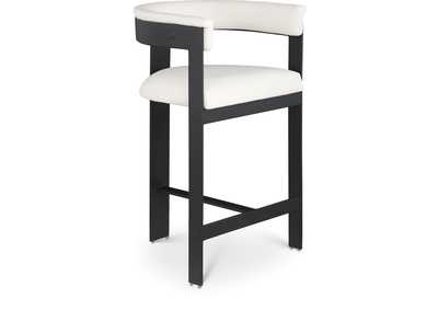 Image for Romeo Cream Faux Leather Counter Stool Set of 2