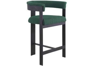 Image for Romeo Green Boucle Fabric Counter Stool Set of 2