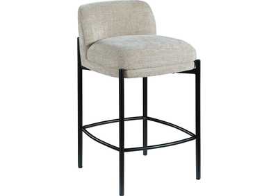 Image for Burton Beige Chenille Fabric Stool Set of 2