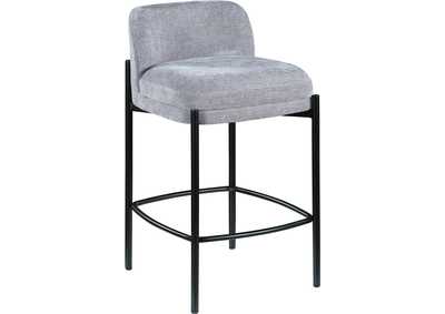 Image for Burton Grey Chenille Fabric Stool Set of 2