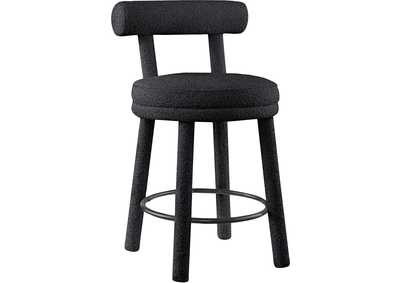 Image for Parlor Black Boucle Fabric Stool Set of 2