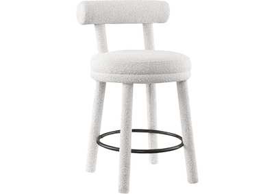 Image for Parlor Cream Boucle Fabric Stool Set of 2