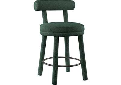 Image for Parlor Green Boucle Fabric Stool Set of 2