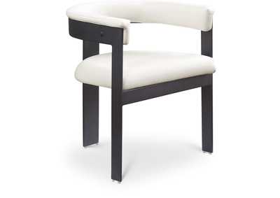 Image for Romeo Cream Faux Leather Dining Chair Set of 2