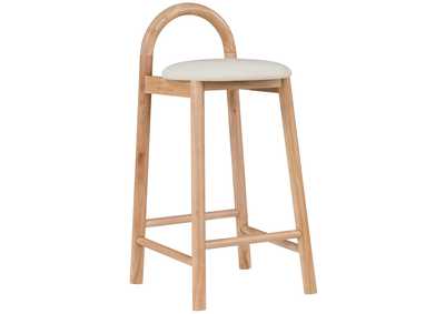 Image for Calvin Cream Faux Leather Stool