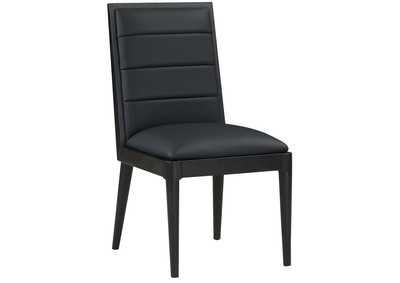 Image for Bristol Black Faux Leather Dining Chair Set of 2