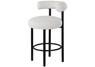 Image for Bordeaux Cream Boucle Fabric Stool Set of 2