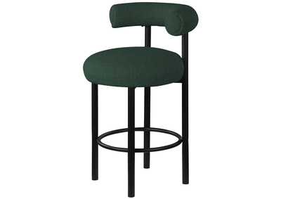 Image for Bordeaux Green Boucle Fabric Stool Set of 2