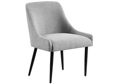 Image for Camden Grey Linen Textured Fabric Dining Chair Set of 2