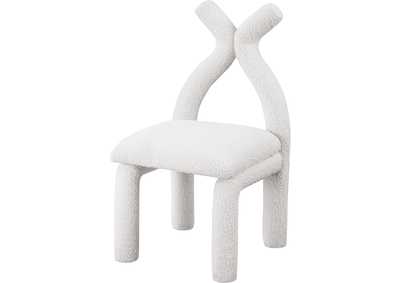 Xena Cream Boucle Fabric Accent - Dining Chair