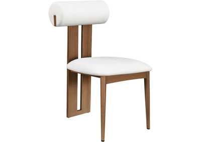 Image for Dario Cream Faux Leather Dining Chair Set of 2