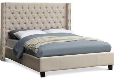 Ashton Beige Linen Textured Full Bed