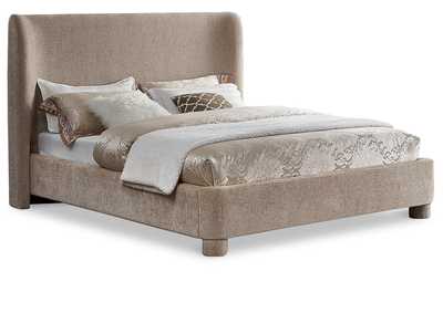 Image for Penny Beige Chenille Fabric King Bed