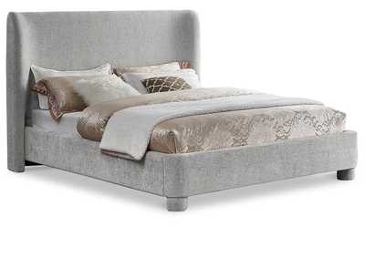 Image for Penny Light Grey Chenille Fabric King Bed