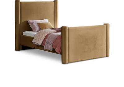 Image for Elias Saddle Velvet Twin Bed