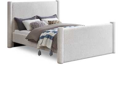 Image for Elias Cream Boucle Fabric King Bed