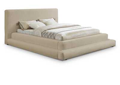 Image for Dane Beige Teddy Fabric King Bed (3 Boxes)