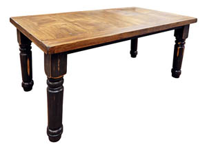6' Stone Brown Plain Table