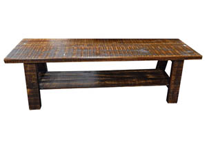 Reclaimed Wood Wedge Bench
