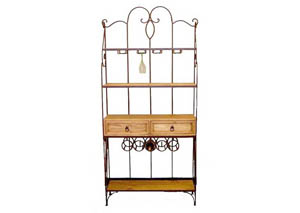 Image for Wrought Iron Wine Bakers Rack