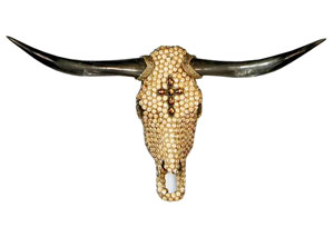 Tan Cross Jeweled Head
