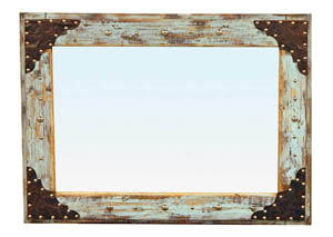 Image for 27' x 35' Blue Scraped Mirror