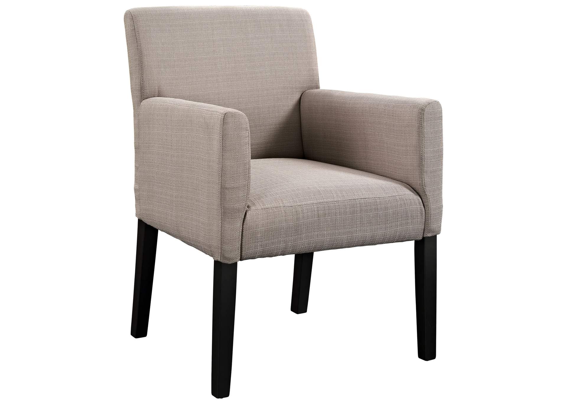 Beige Chloe Upholstered Fabric Arm Chair,Modway