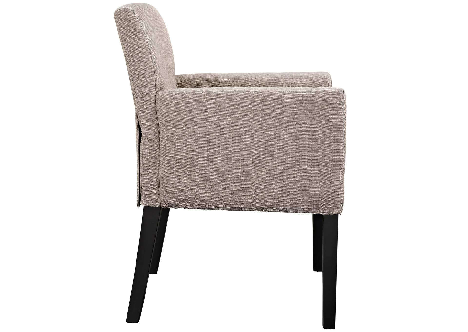 Beige Chloe Upholstered Fabric Arm Chair,Modway