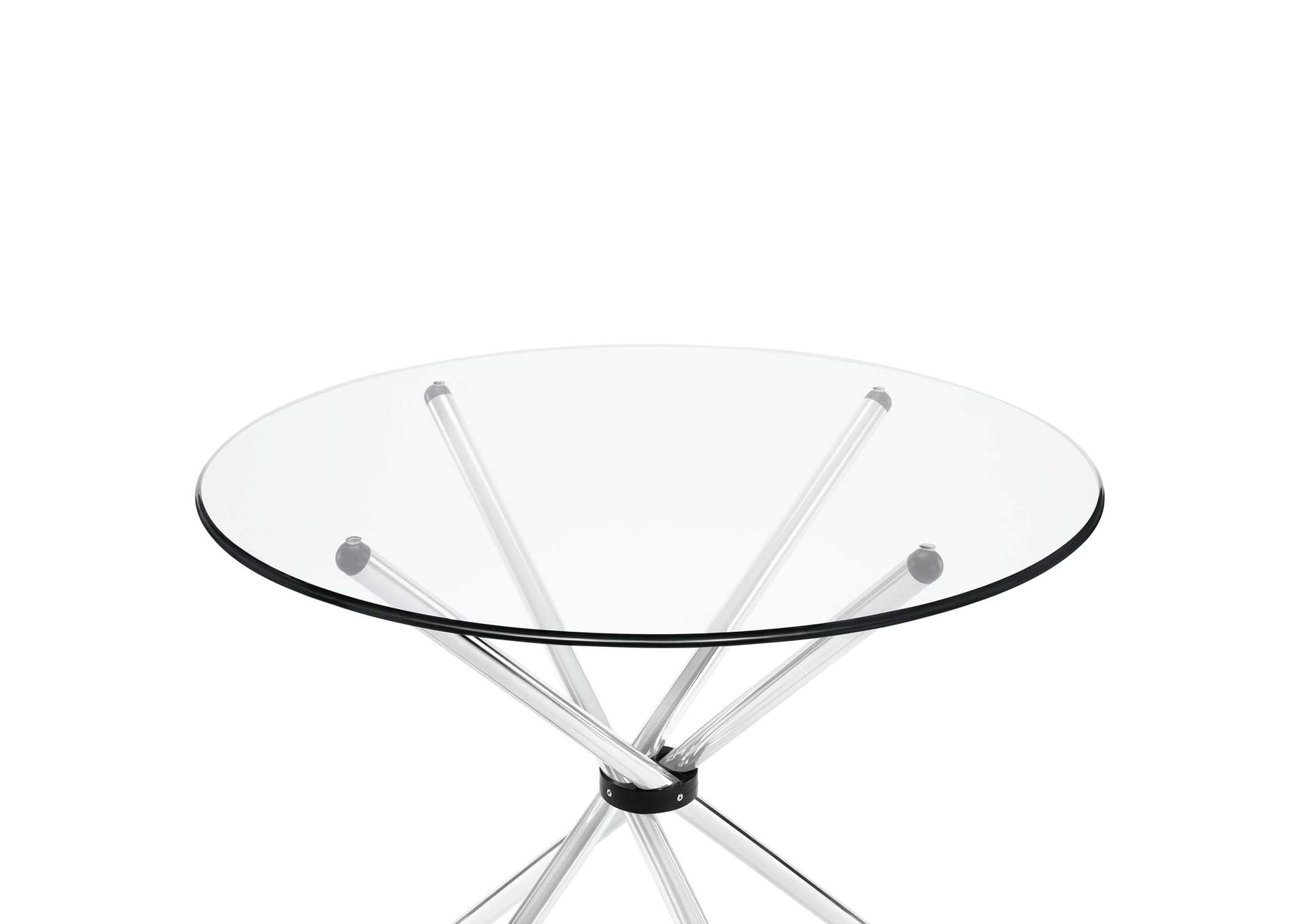 Clear Baton Round Dining Table,Modway