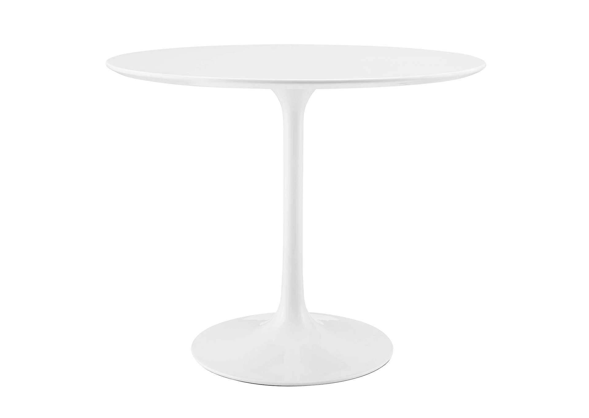 White Lippa 36" Round Wood Top Dining Table,Modway