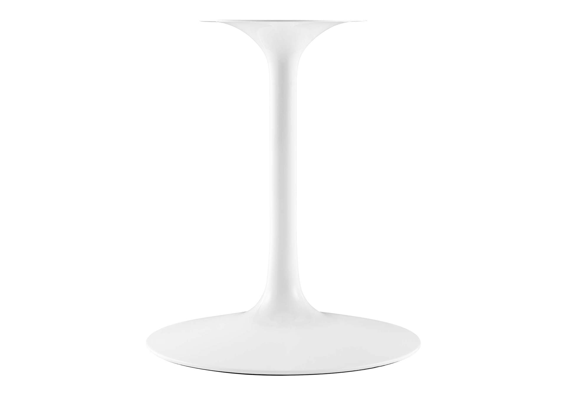 White Lippa 47" Round Wood Top Dining Table,Modway