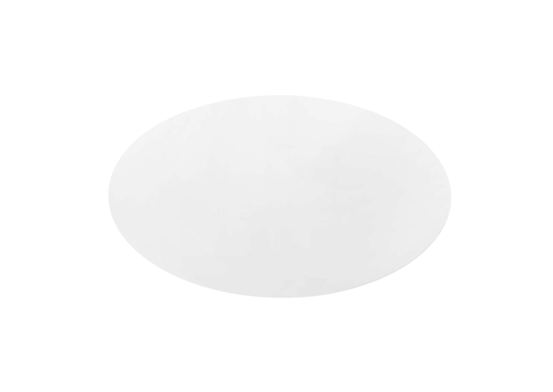 White Lippa 60" Oval Wood Top Dining Table,Modway