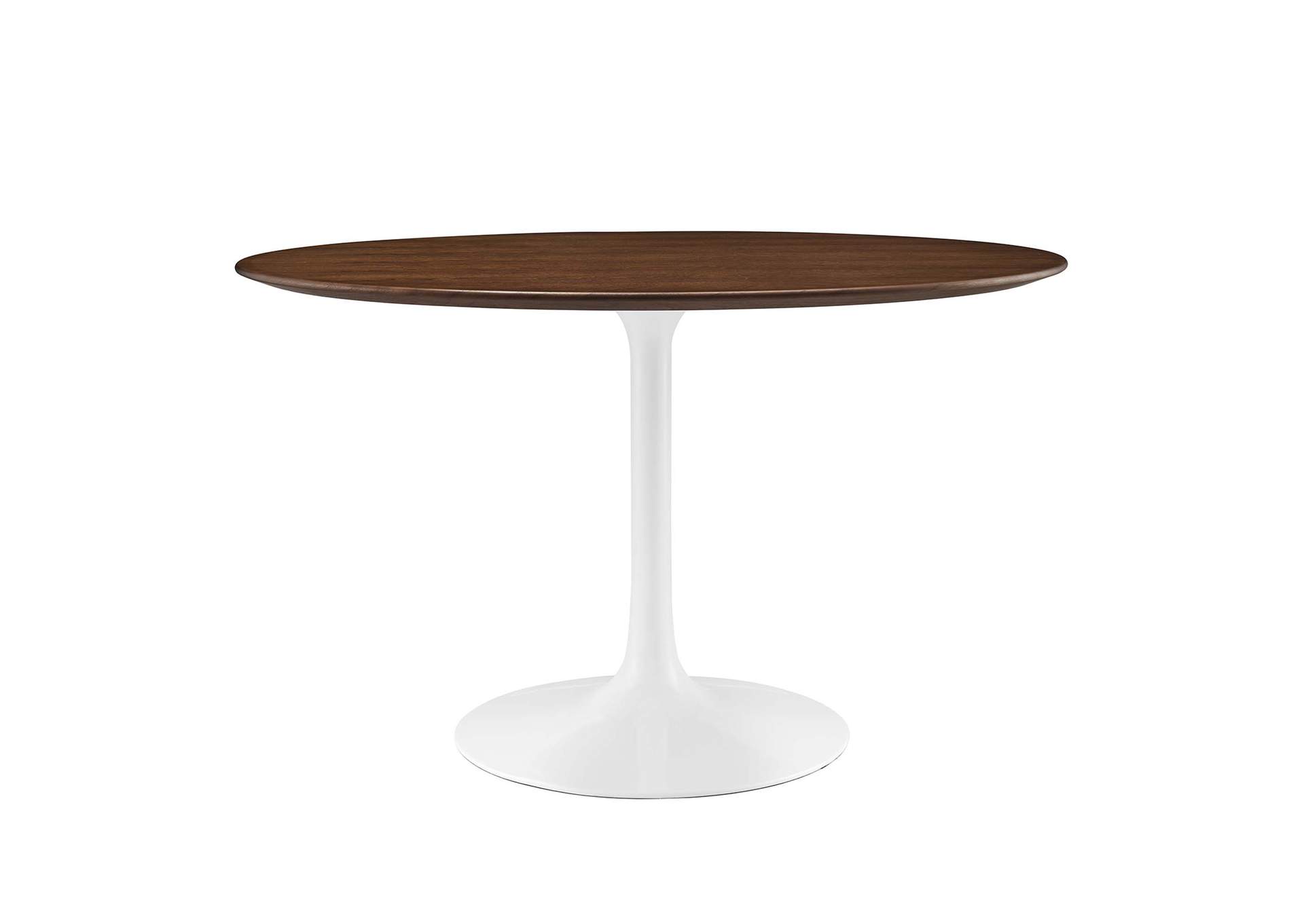 Walnut Lippa 47" Round Walnut Dining Table,Modway