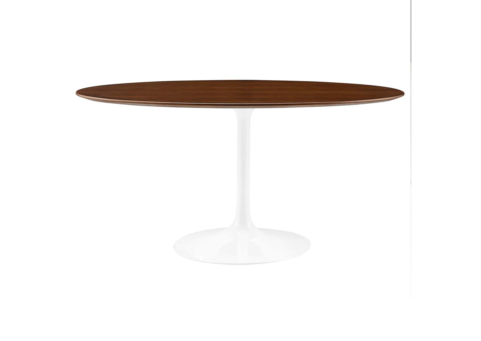 Walnut Lippa 60" Oval Walnut Dining Table,Modway