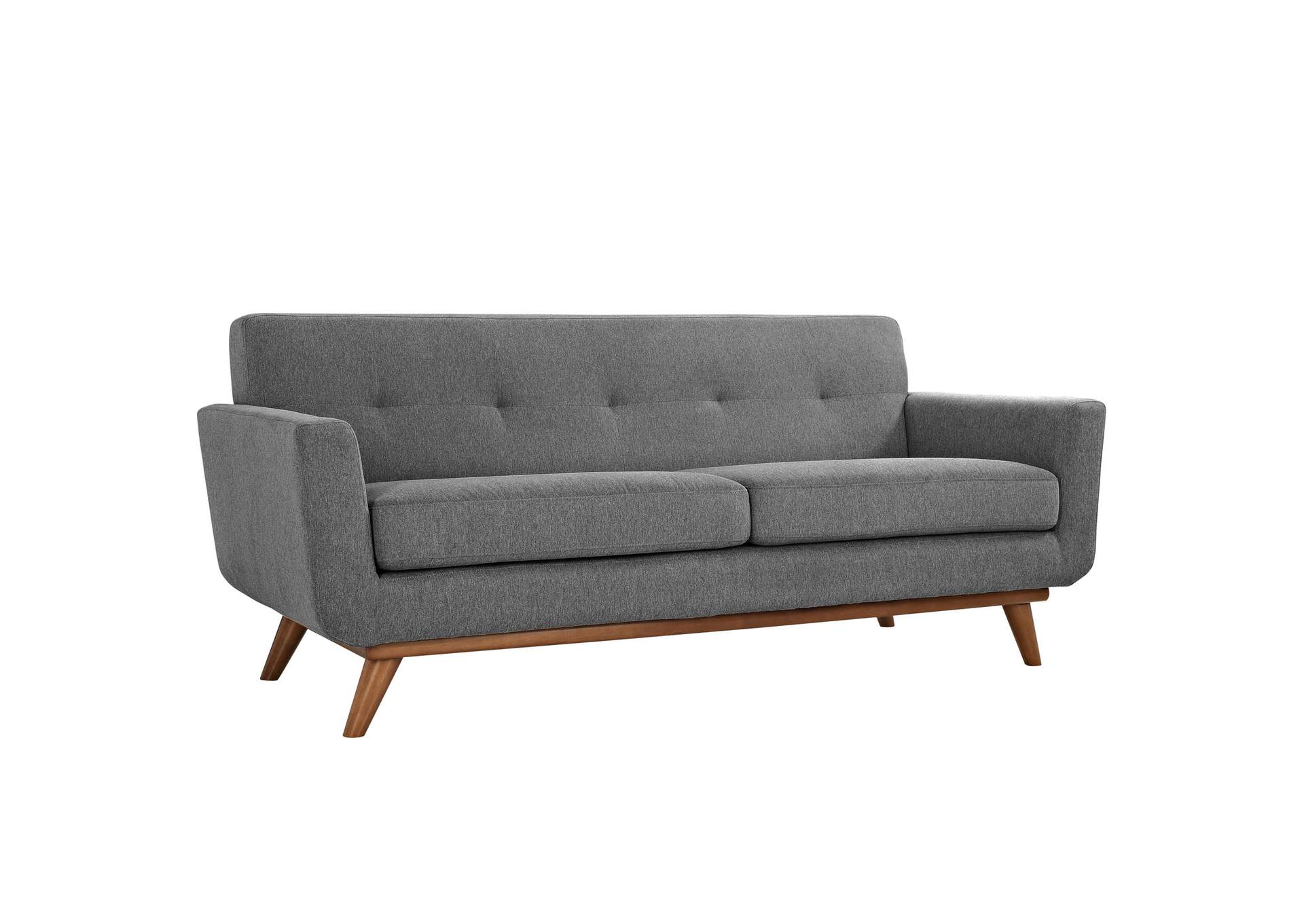 Expectation Gray Engage Upholstered Fabric Loveseat,Modway