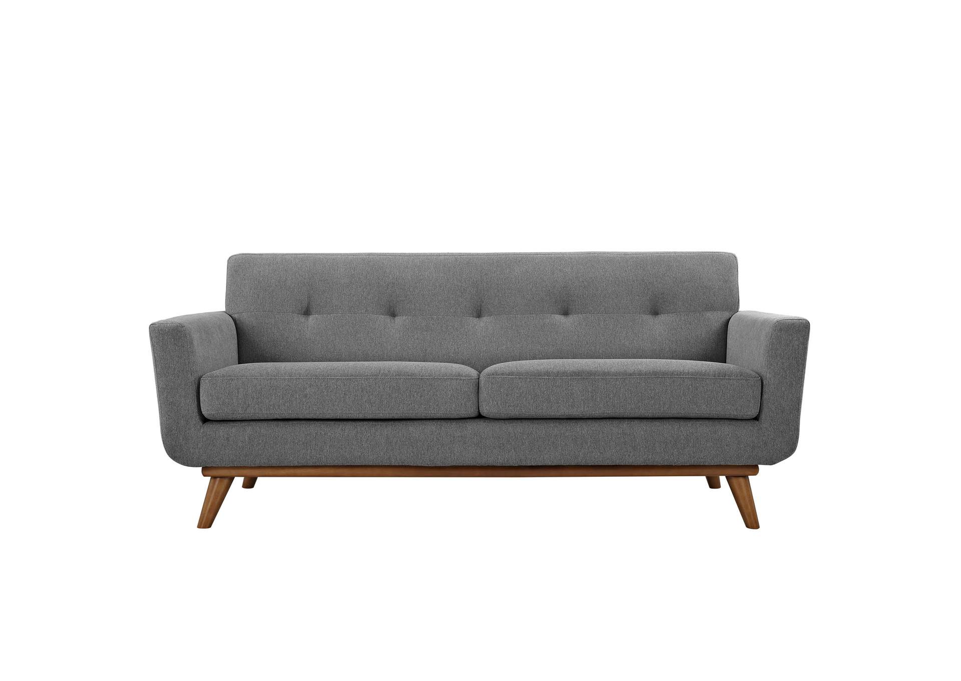 Expectation Gray Engage Upholstered Fabric Loveseat,Modway