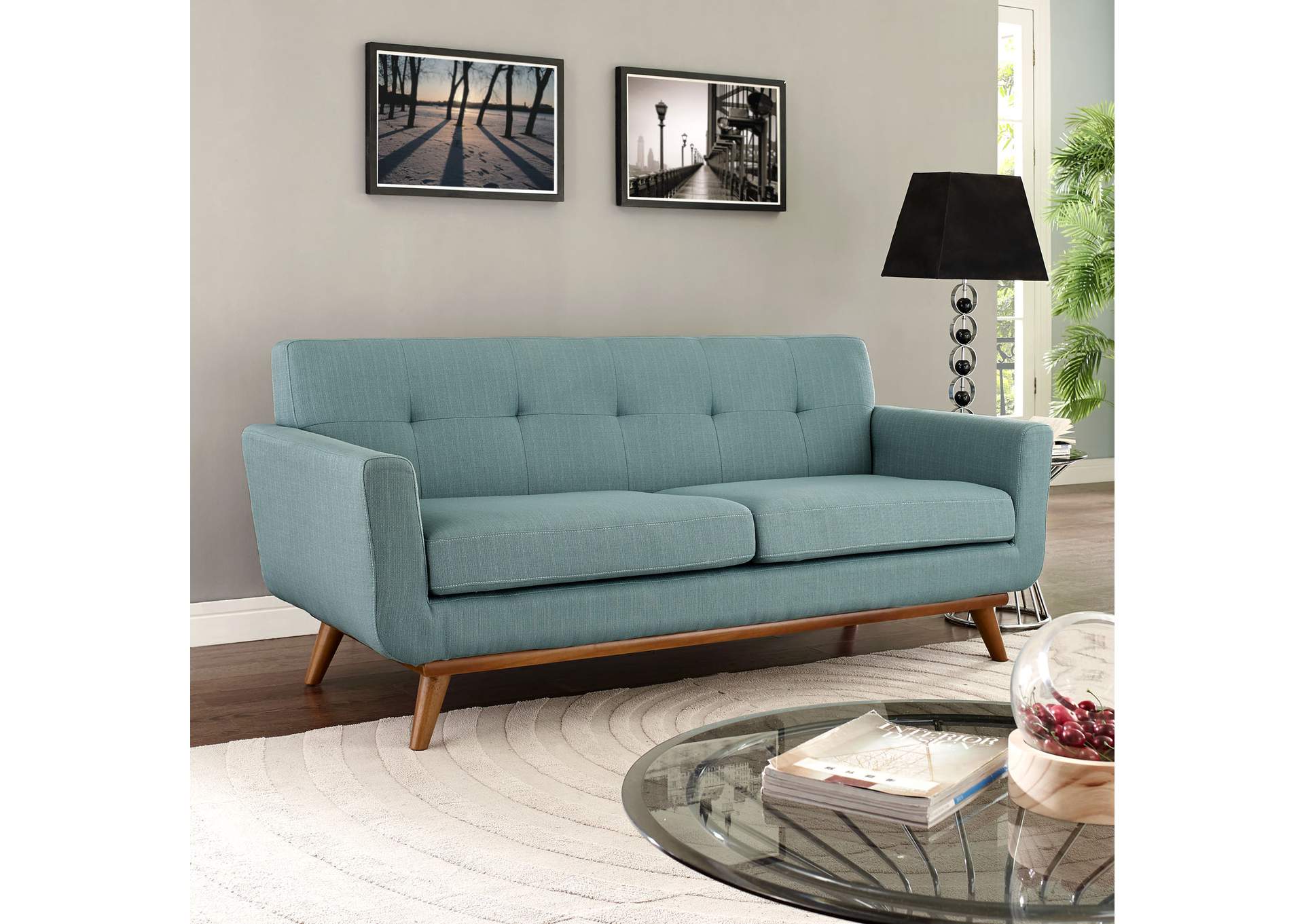 Laguna Engage Upholstered Fabric Loveseat,Modway