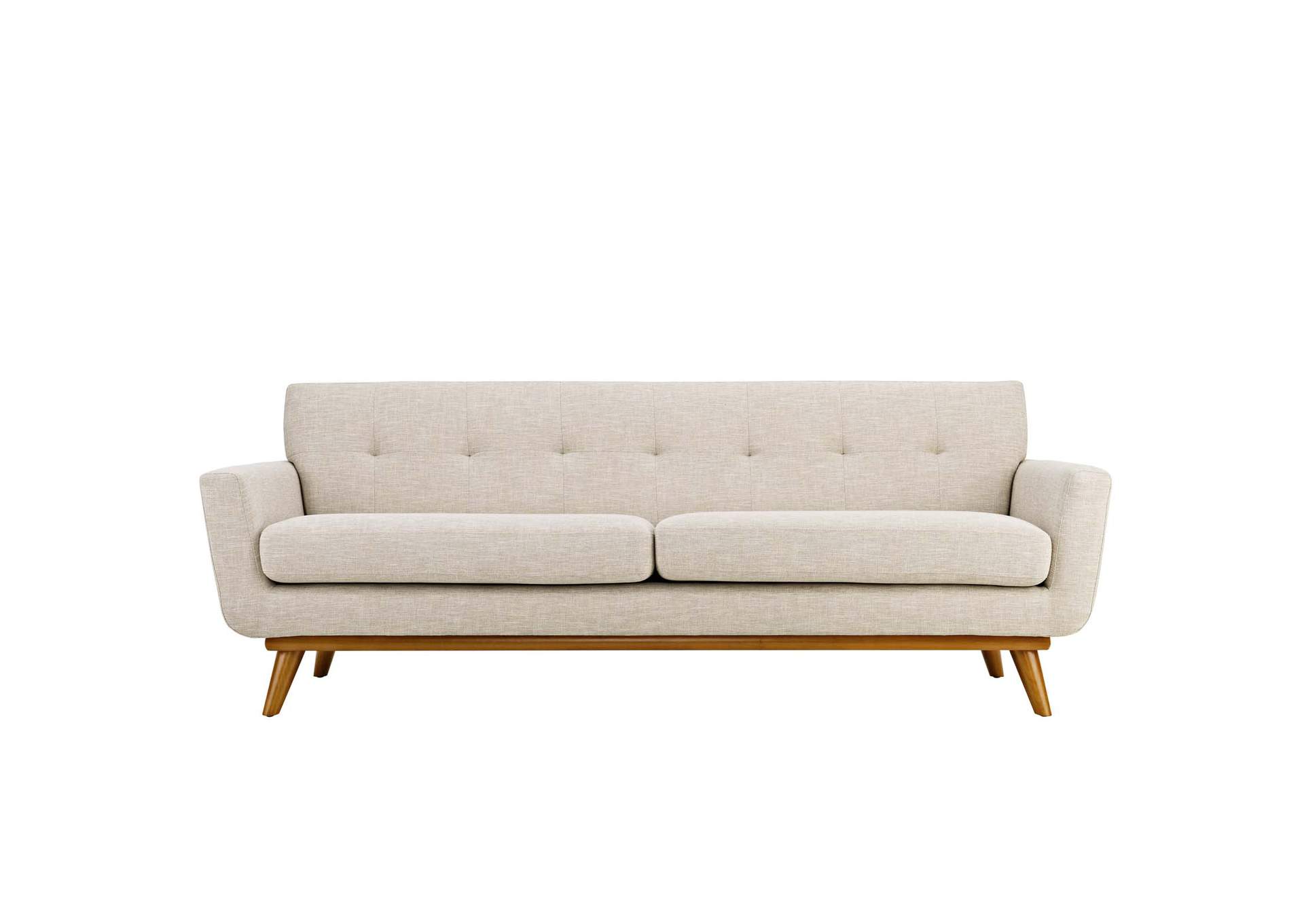 Beige Engage Upholstered Fabric Sofa,Modway