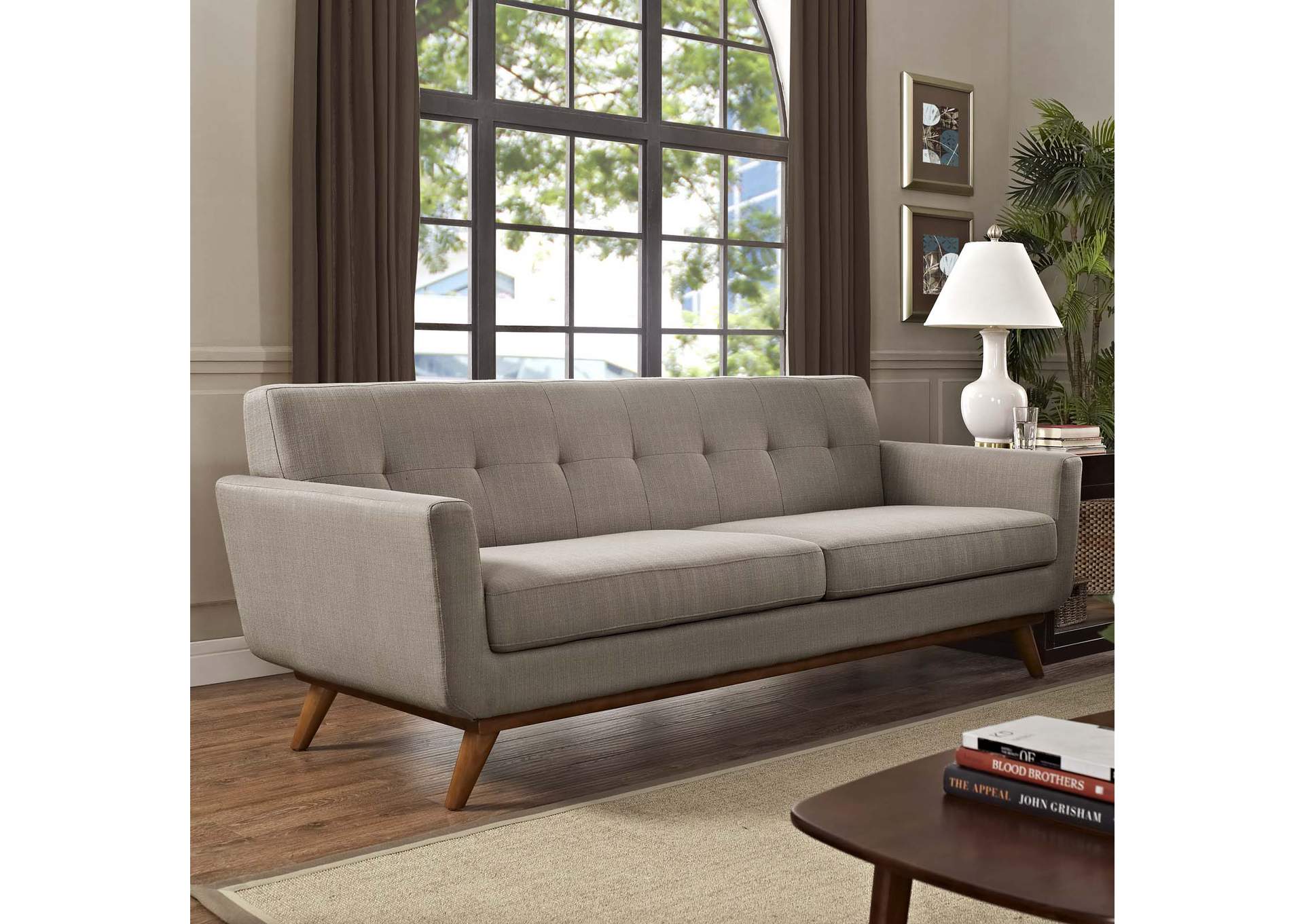 Granite Engage Upholstered Fabric Sofa,Modway