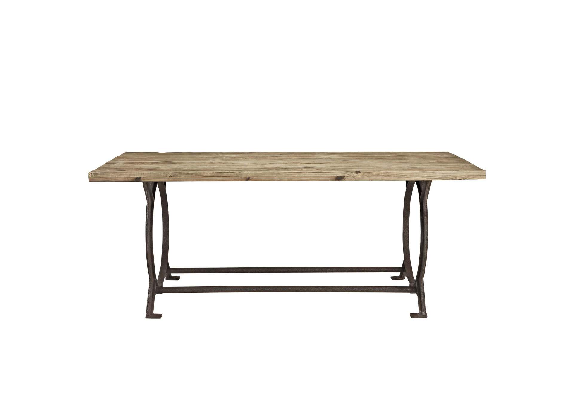 Brown Effuse Rectangle Wood Top Dining Table,Modway