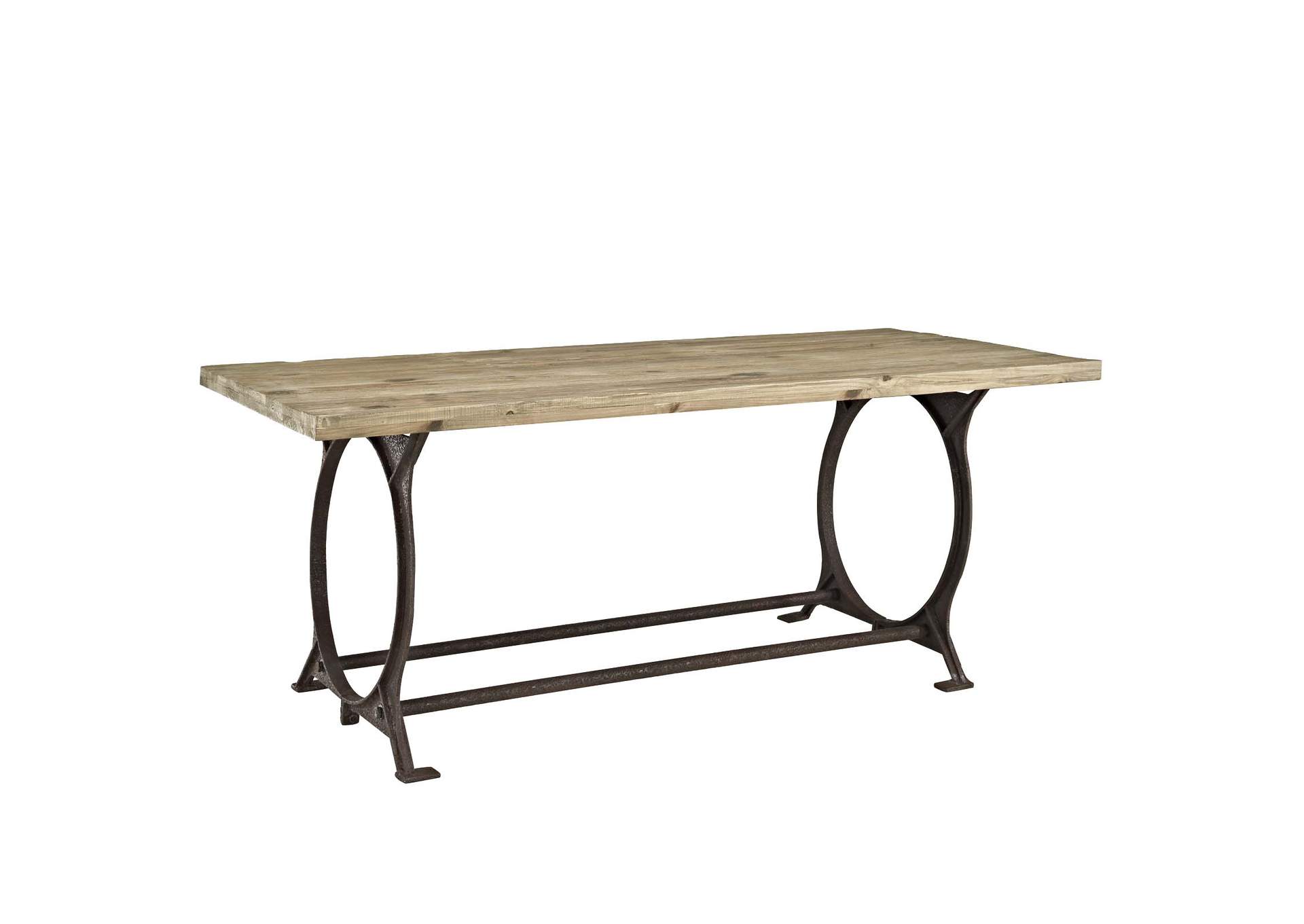 Brown Effuse Rectangle Wood Top Dining Table,Modway