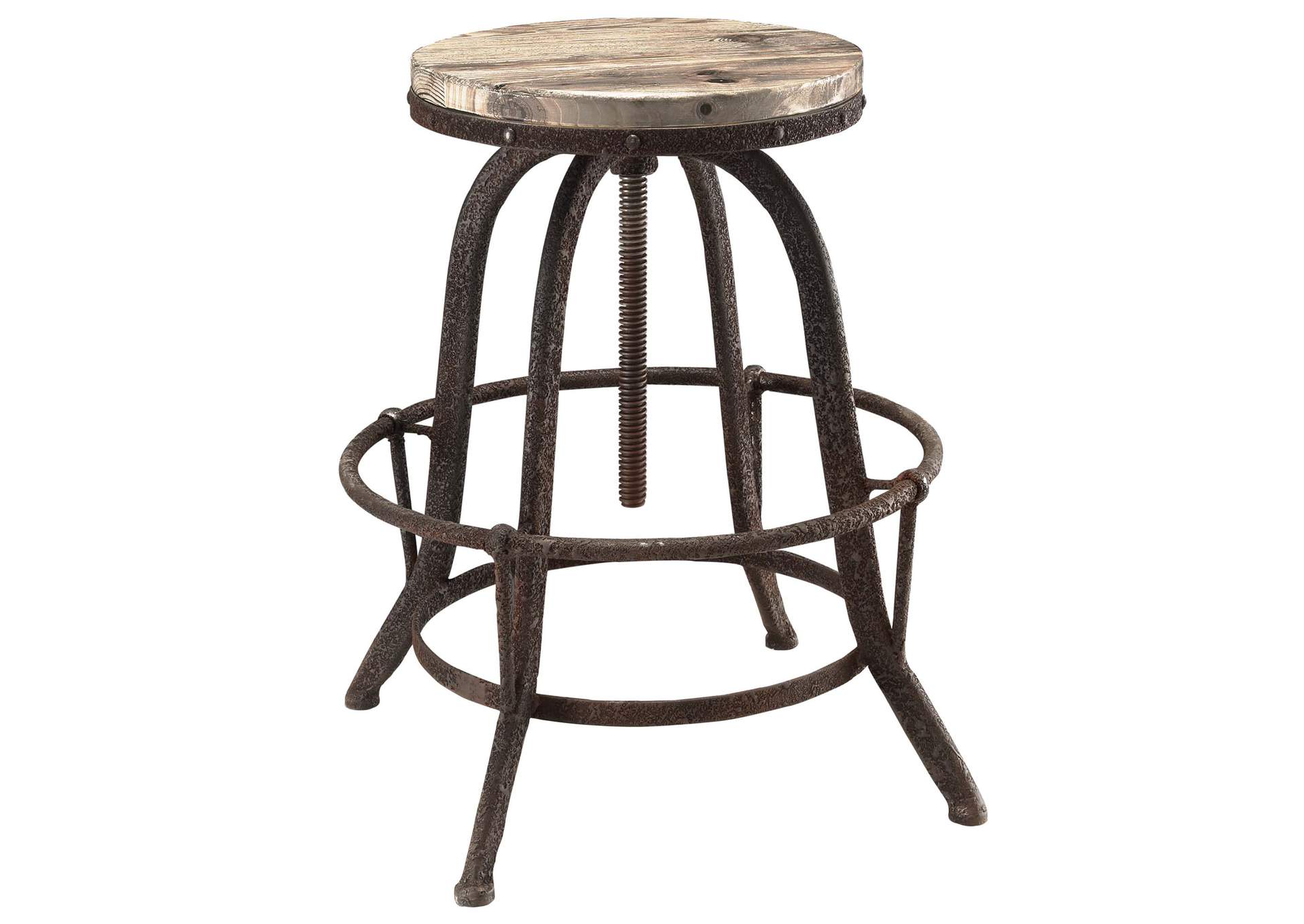 Brown Collect Wood Top Bar Stool,Modway