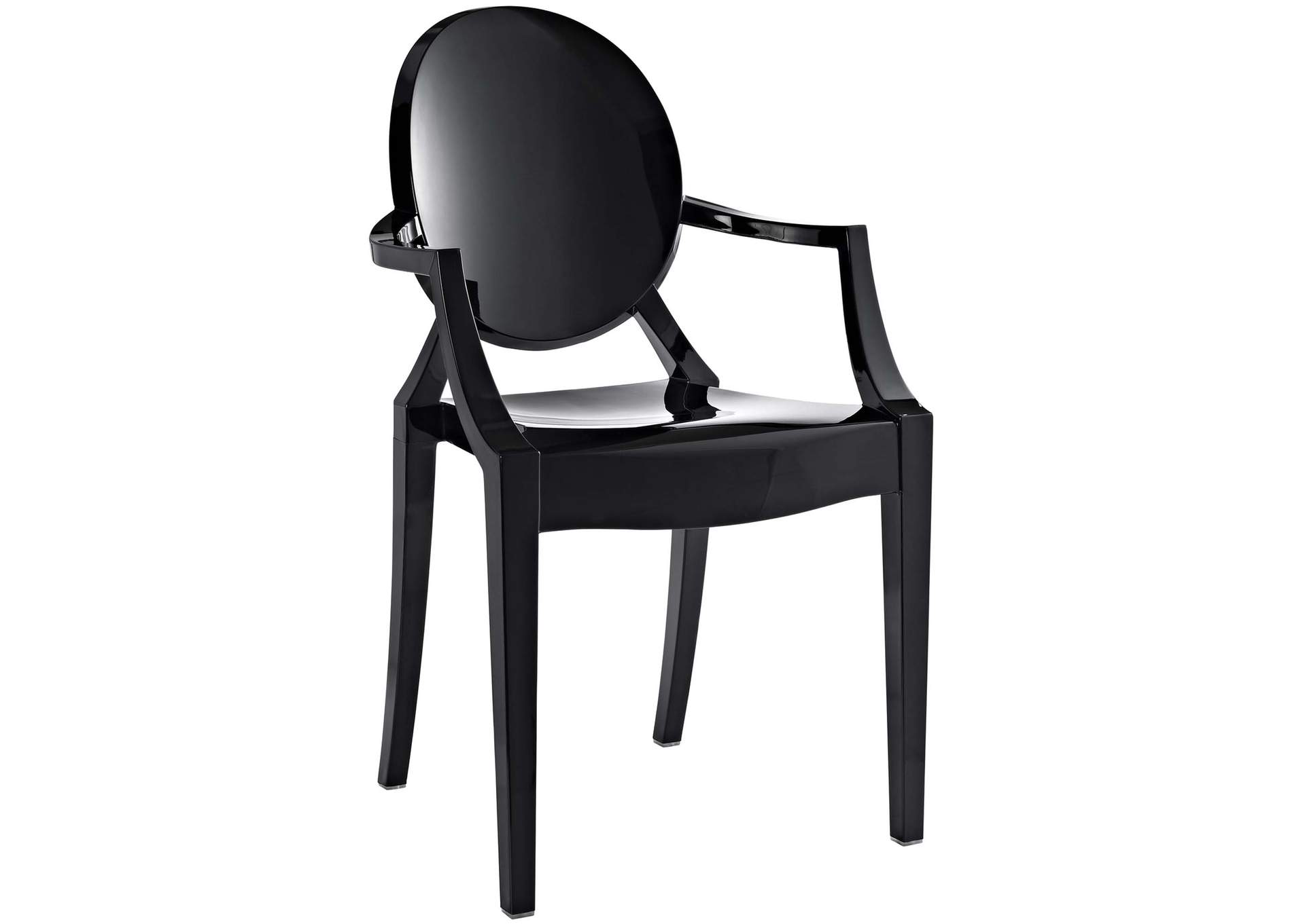 Black Casper Arm Dining Chair,Modway