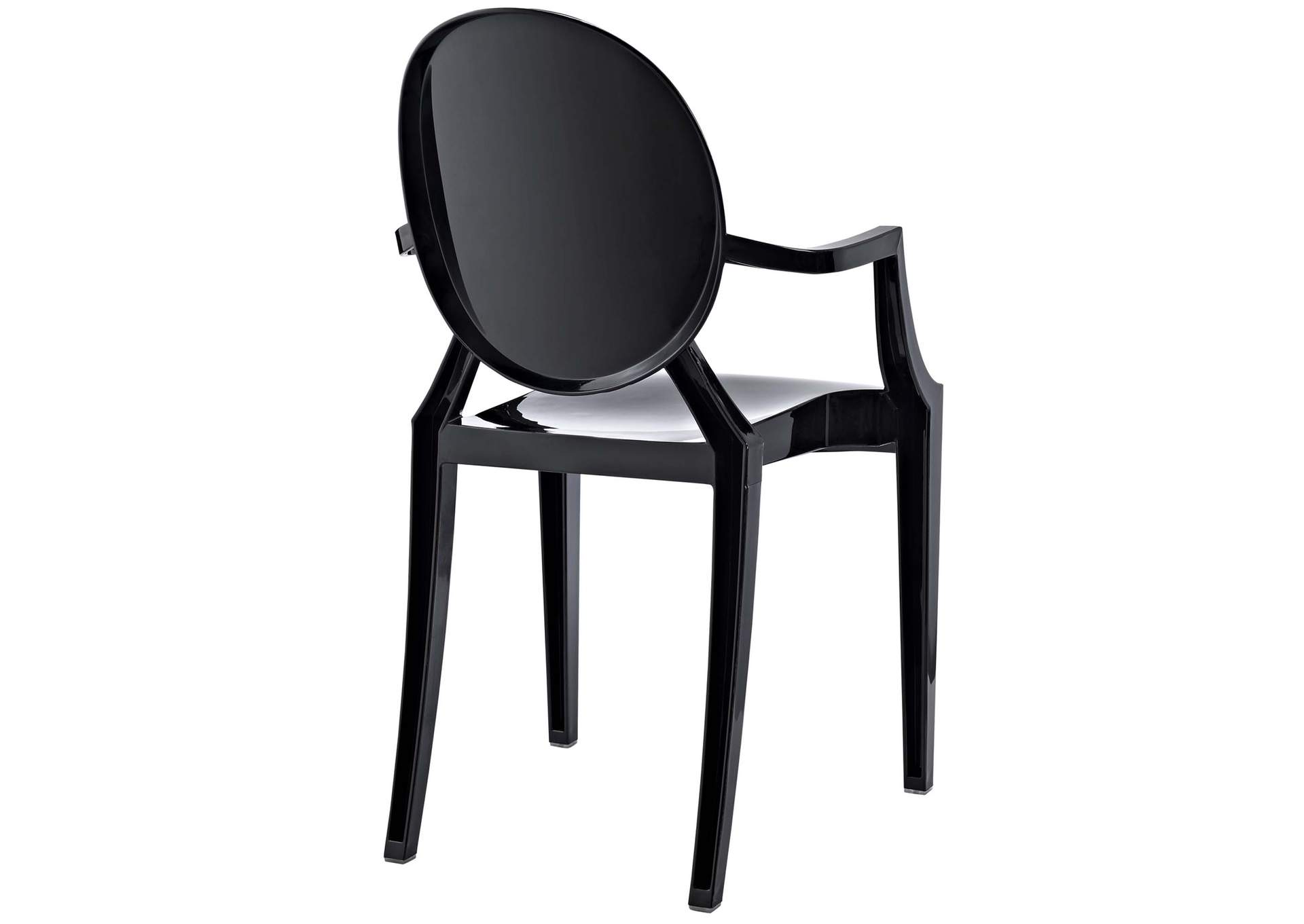 Black Casper Arm Dining Chair,Modway