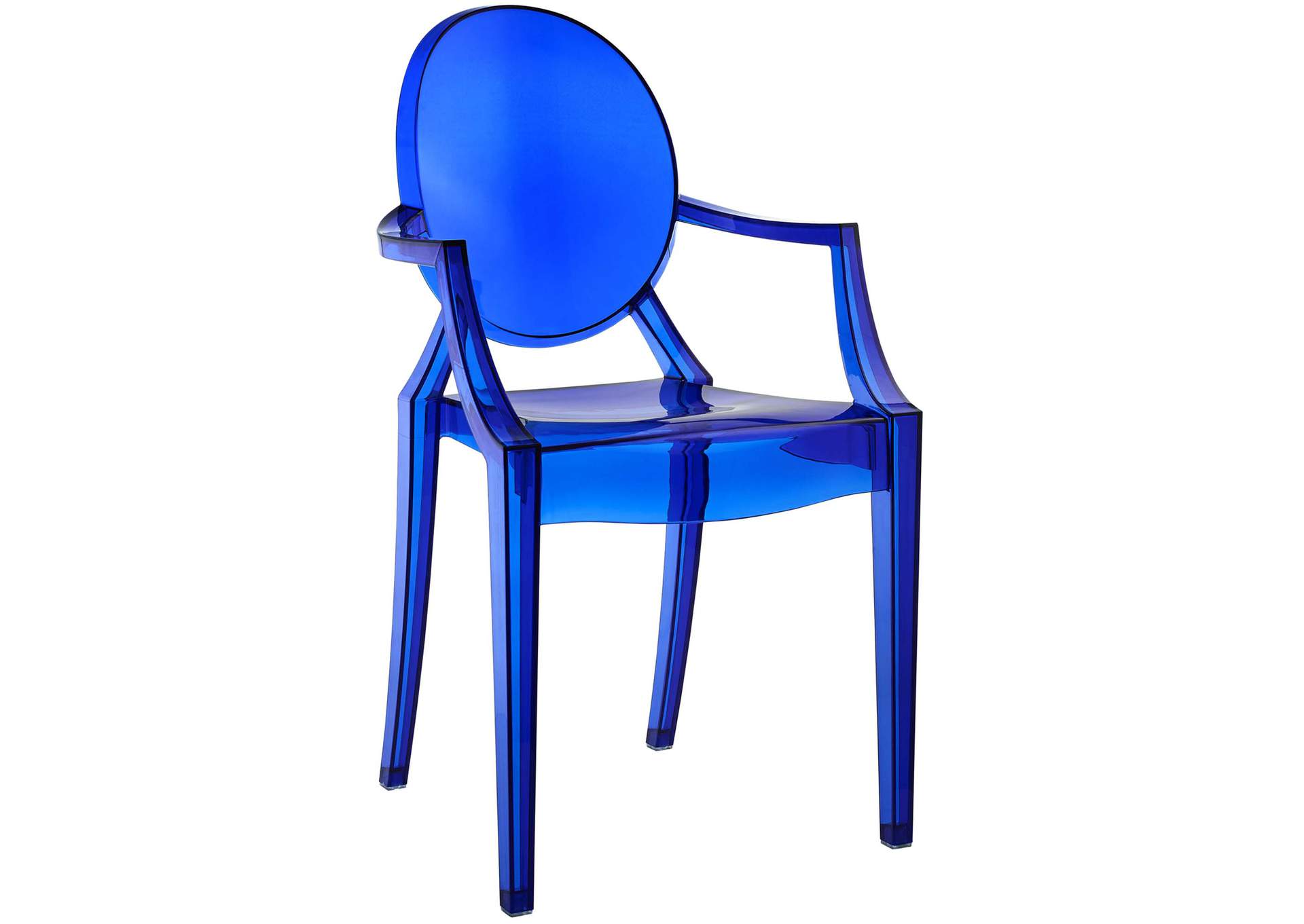 Blue Casper Arm Dining Chair,Modway