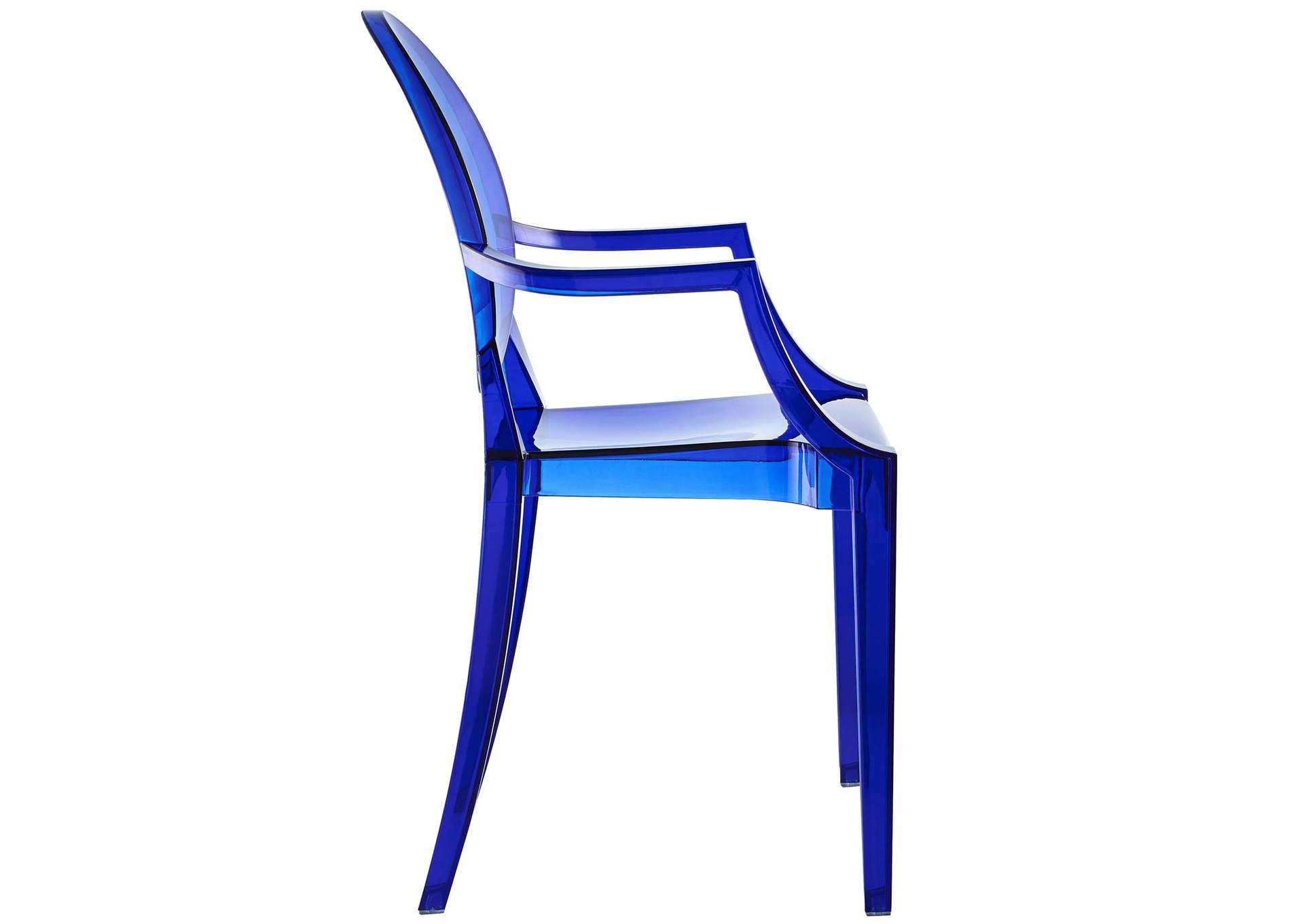 Blue Casper Arm Dining Chair,Modway