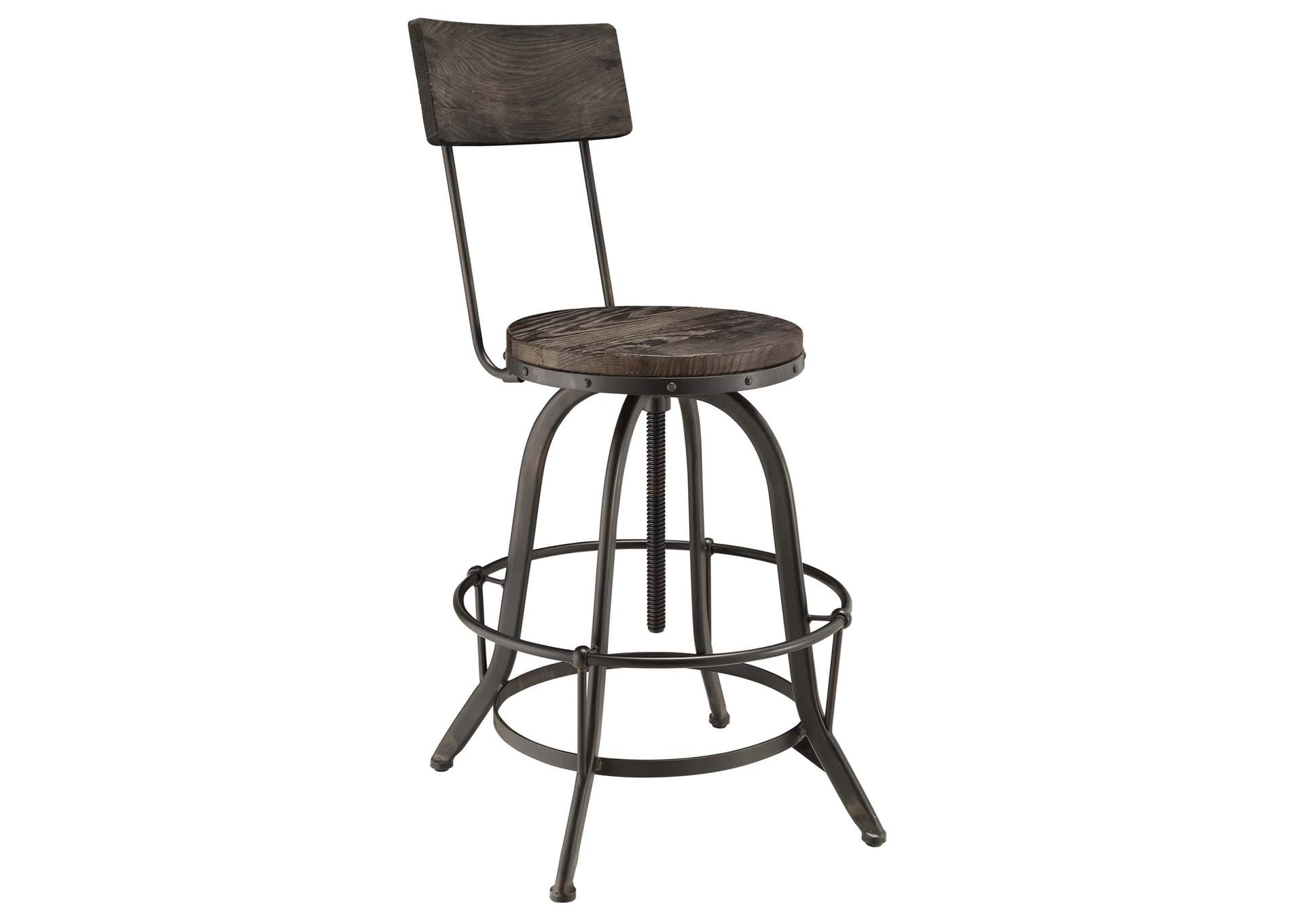 Black Procure Wood Bar Stool,Modway