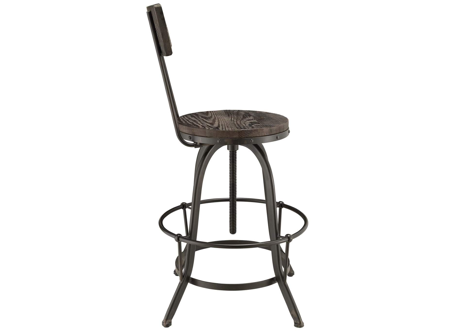 Black Procure Wood Bar Stool,Modway