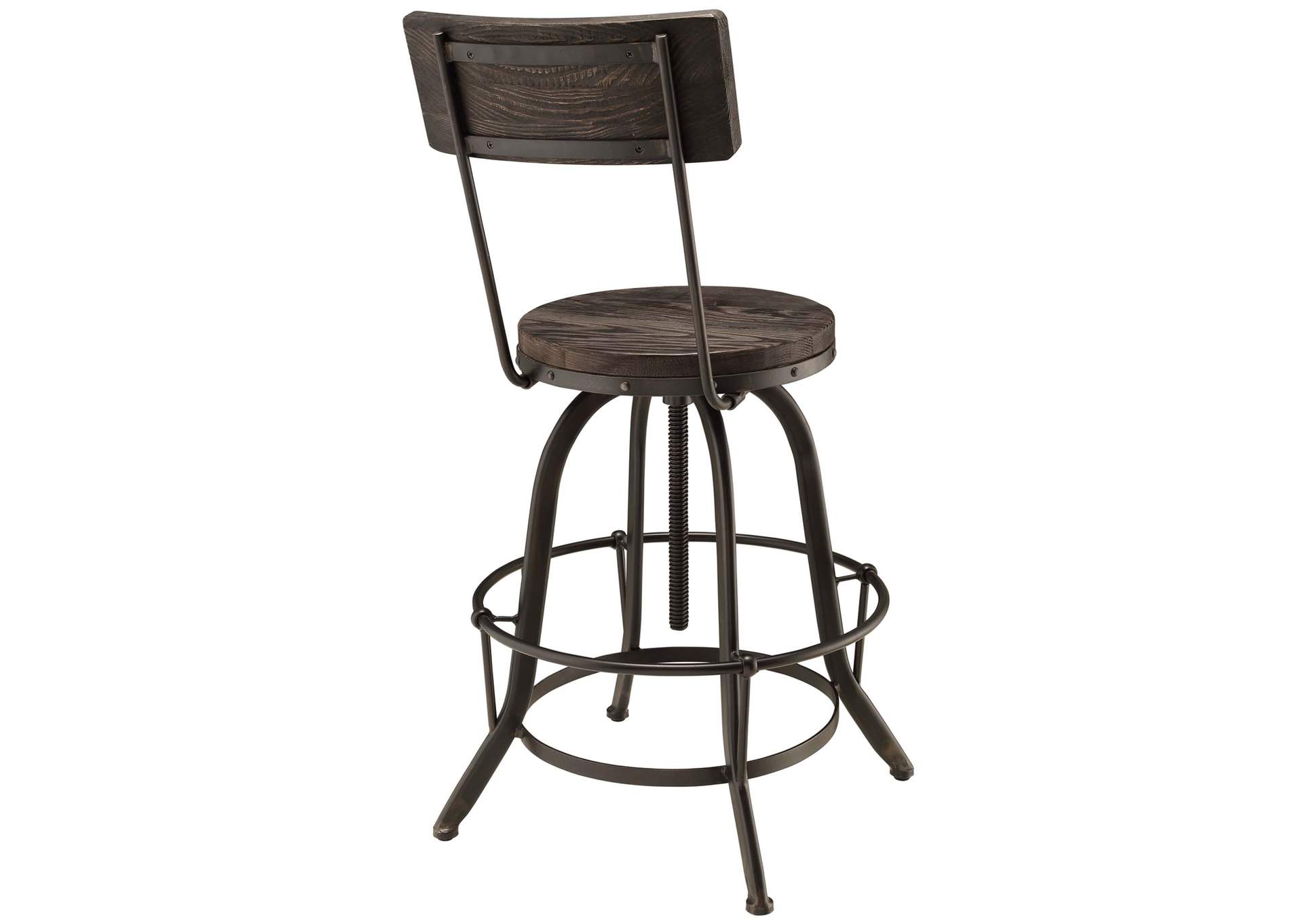 Black Procure Wood Bar Stool,Modway