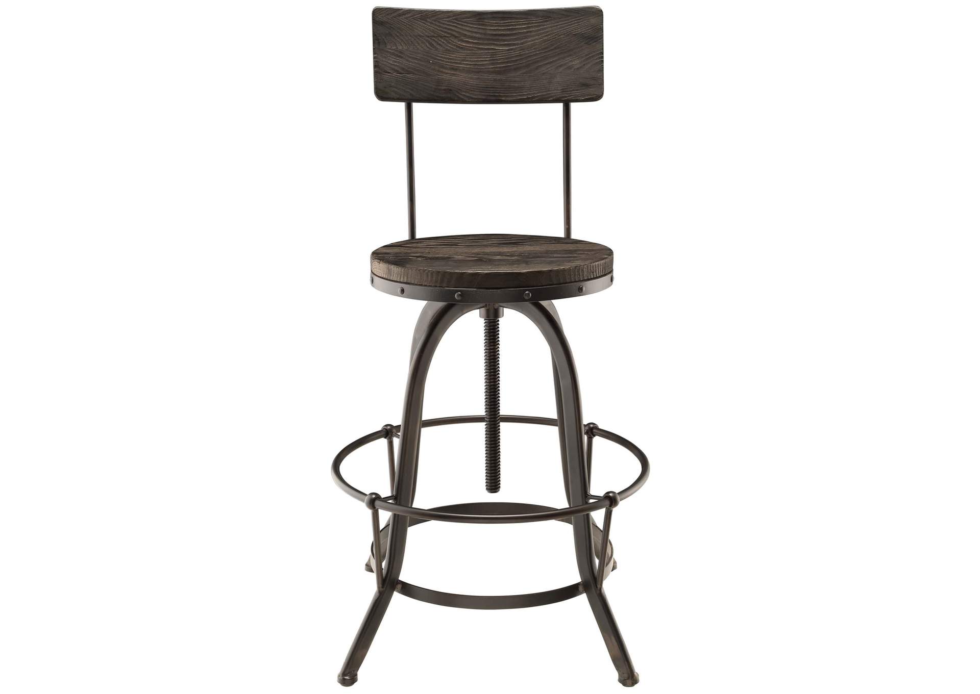 Black Procure Wood Bar Stool,Modway